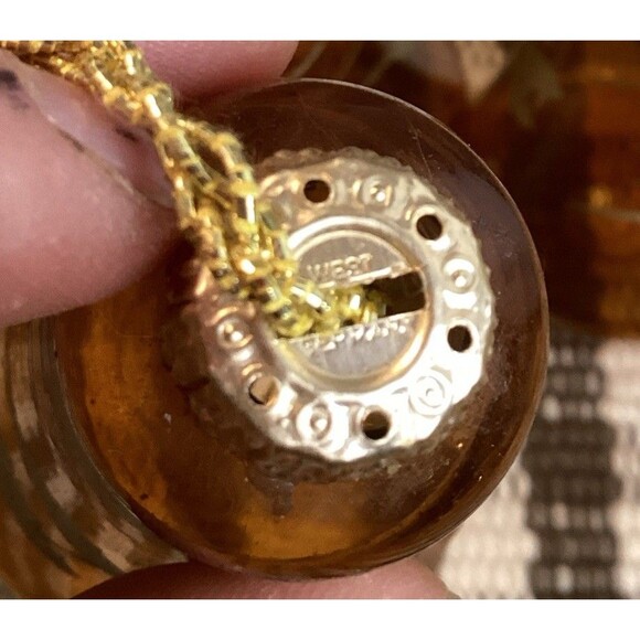 Vintage Blown Glass Bell Christmas Ornaments West Germany Brown & Gold Glitter - Picture 10 of 16